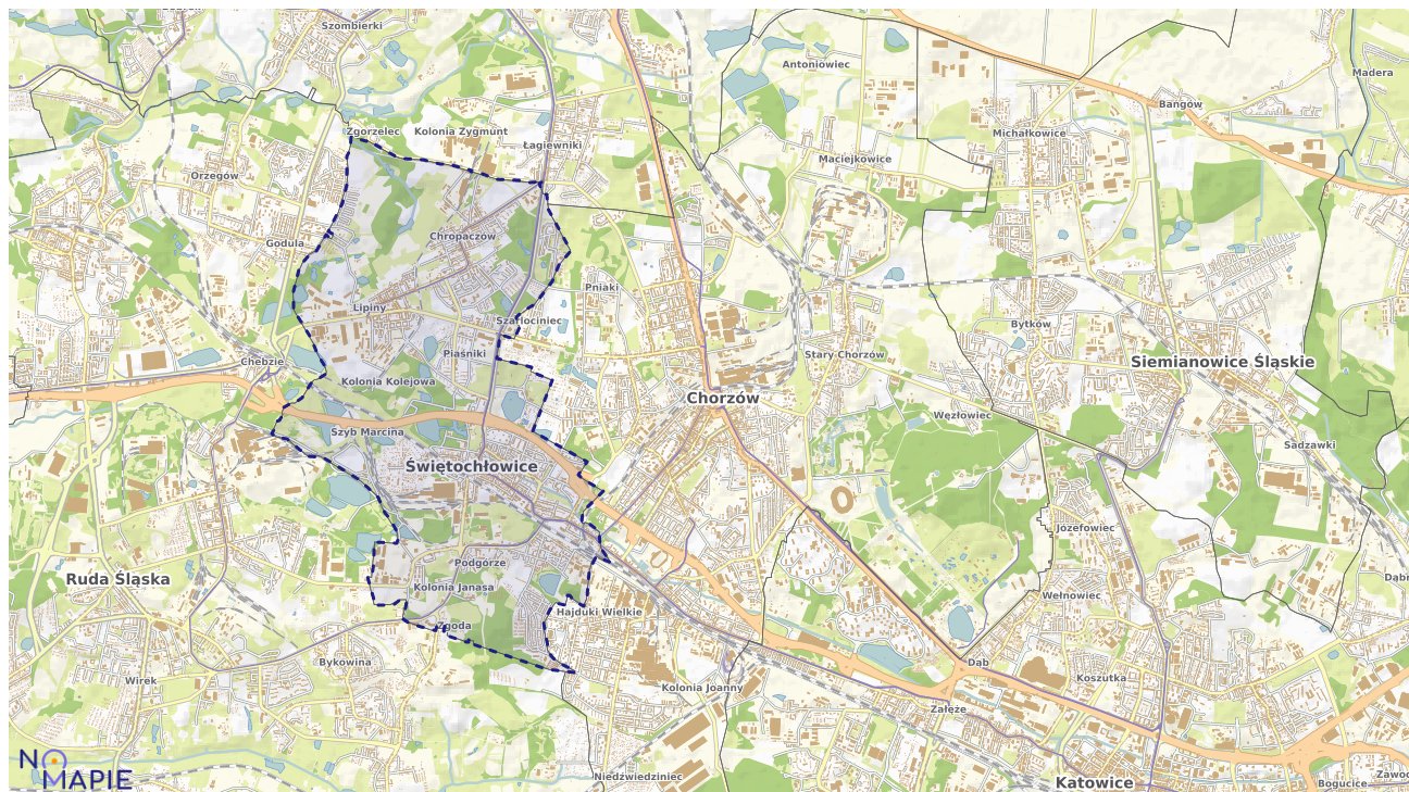 Mapa obszarów ochrony przyrody Świętochłowic